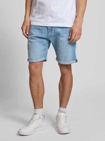 JACK & JONES Regular Fit Jeansshorts im 5-Pocket-Design Modell 'RICK' Hellblau 4