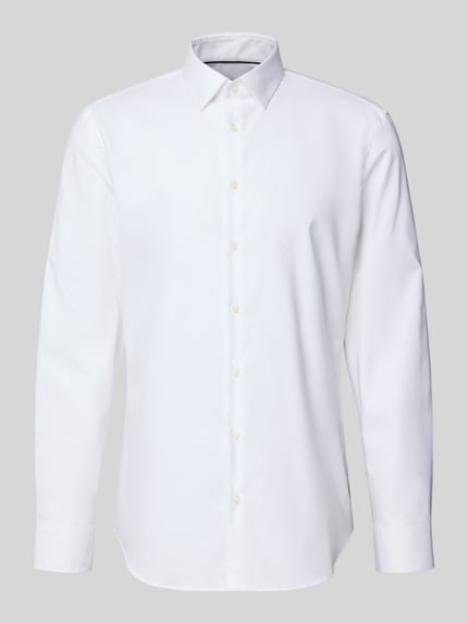 Produktfoto, Super Slim Fit Businesshemd mit Kentkragen von Jake*s, Optik: Unifarben, Passform/Schnitt: Super Slim Fit, Material: Baumwoll-Elasthan-Mix