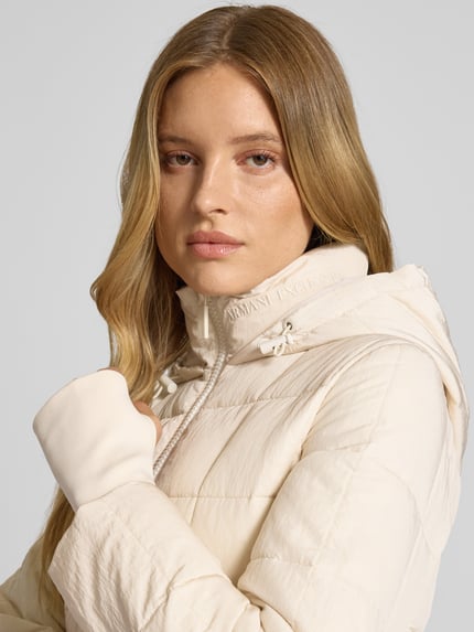 Armani Exchange Kurtka pikowana z błyskawicznym zamkiem dwustronnym Złamany biały 3