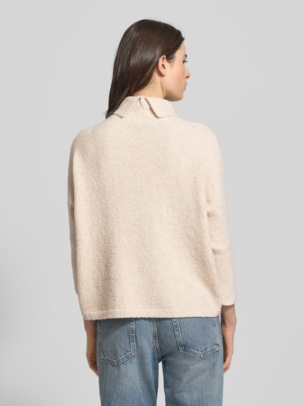 someday. Oversized Rollkragenpullover mit Woll-Anteil Modell 'Tiola' Beige Melange 5
