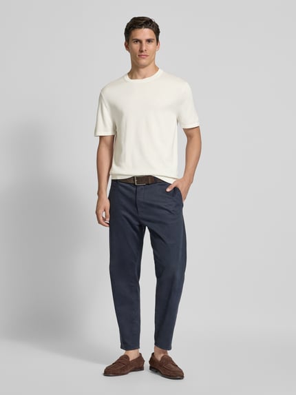CK Calvin Klein T-Shirt mit Logo-Stitching Modell 'SUPIMA' Offwhite 1