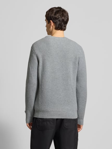 Levi's® Sweter z dzianiny z mieszanki wełny z okrągłym dekoltem Jasnoszary melanż 5