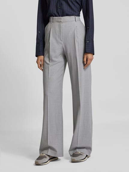 MANGO Stoffhose mit französischen Eingrifftaschen Hellgrau 4