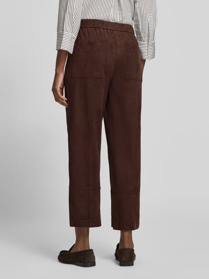 OPUS PANTS Regular Fit Lederhose mit Cargo-Taschen Dunkelbraun 5