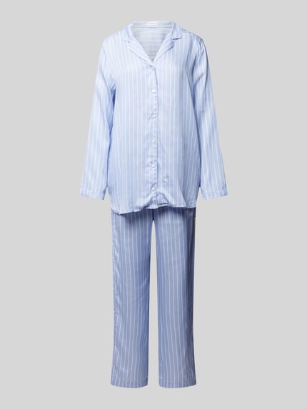 Seidensticker Pyjama's met krijtstreep Lichtblauw - 1