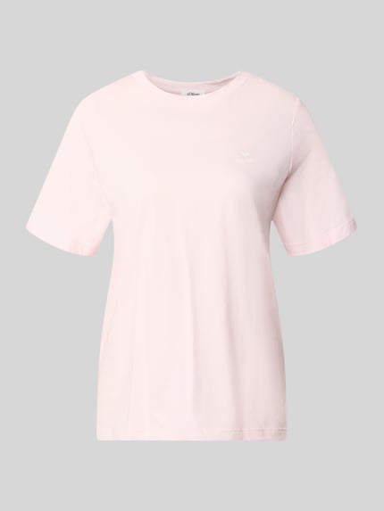 s.Oliver RED LABEL Regular fit T-shirt van puur katoen Lichtroze - 2