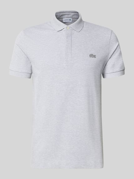 Produktfoto, Regular Fit Poloshirt aus Baumwoll-Mix von Lacoste, Optik: Unifarben, Logo-Stitching, Piqué-Struktur, kurzarm, Polokragen.