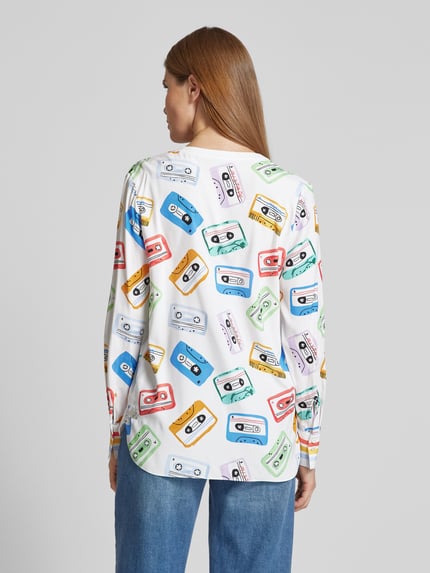 HERZENS Blusenshirt aus Seiden-Elasthan-Mix Offwhite 5