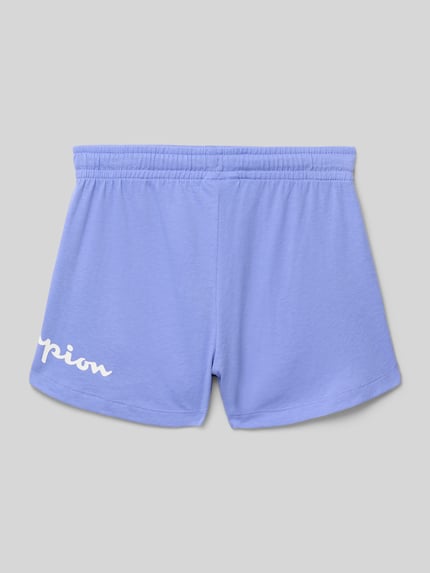 Champion Regular Fit Sweatshorts mit Label-Print Lavender 3