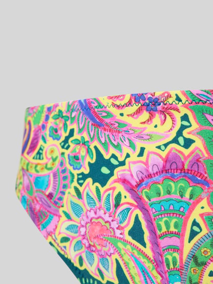 Produktfoto, Slim Fit Bikini-Hose mit Allover-Paisley-Print model 'Lise' od Marie Jo, elastyczna mieszanka materiałów, damski bikini