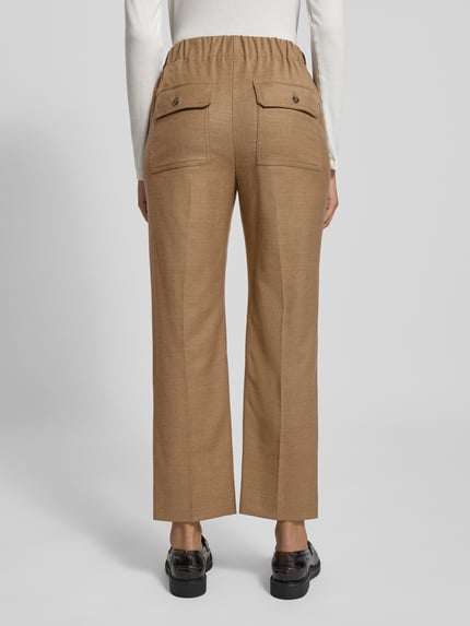 Weekend Max Mara Regular fit stoffen broek van scheerwolmix, model 'HATELEY' Hazelnoot - 5