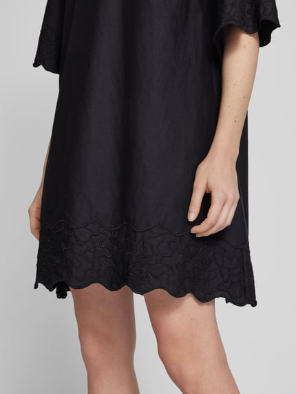 Esprit Minikleid in unifarbenem Design mit Rundhalsausschnitt Black 3