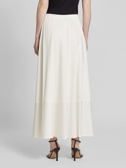 MM by Max Mara Długa spódnica z elastycznym pasem model ‘ROAL’ Złamany biały 5
