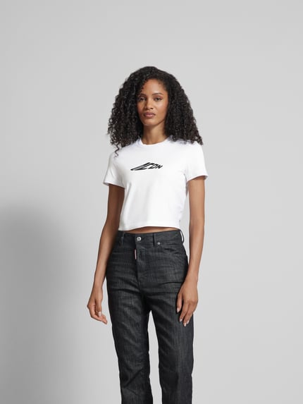 Dsquared2 Kort t-shirt met labelprint Wit - 4