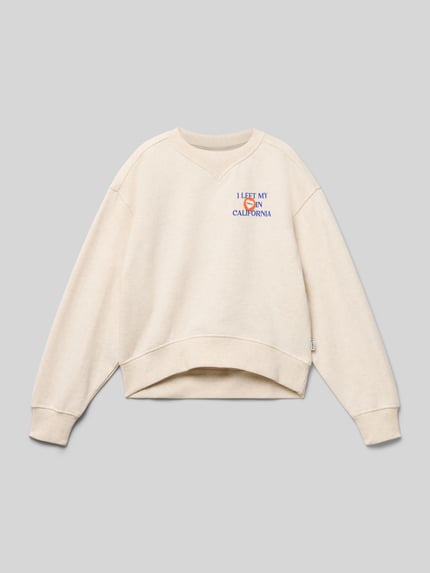 Garcia Sweatshirt mit gerippten Abschlüssen Ecru 1