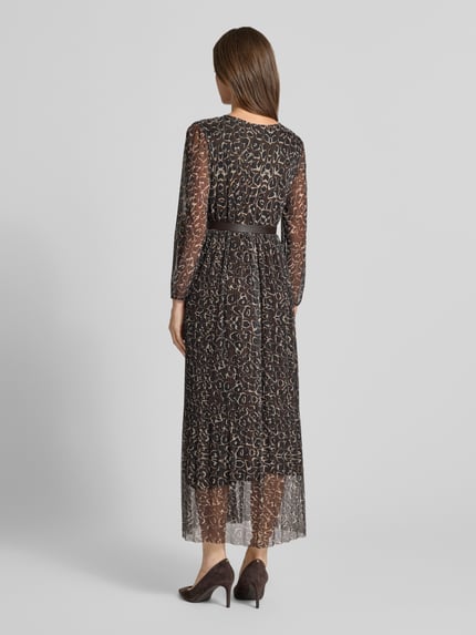 ZABAIONE Midi-jurk met riem model 'Ka44iriaa' Middenbruin - 5