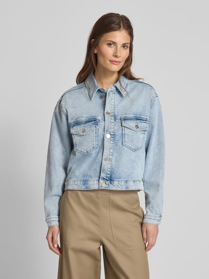 Scotch & Soda Jeansjack met paspelzakken op de borst Lichtblauw - 4