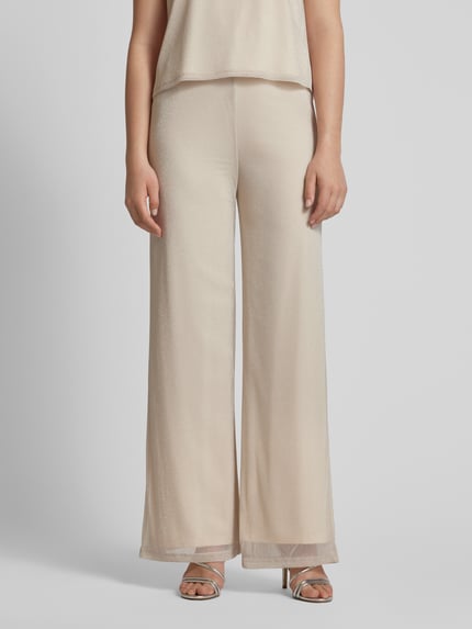 s.Oliver RED LABEL Wide Leg Stoffhose mit Effektgarn Beige 4