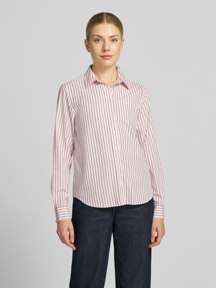 GANT Regular fit blouse met lange mouwen van puur katoen Roze - 4