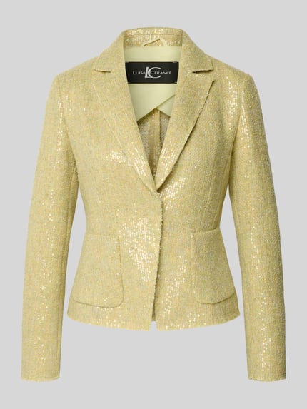 Slim Fit Blazer mit Pailletten Shop The Look MANNEQUINE