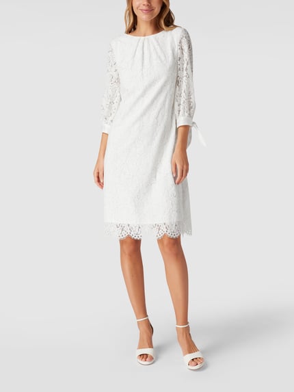 SWING Cocktailkleid mit floraler Spitze Offwhite 1