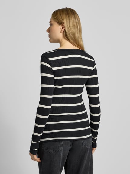 Tommy Hilfiger Bluzka z długim rękawem o kroju slim fit z Mieszanka wiskozy Czarny 5