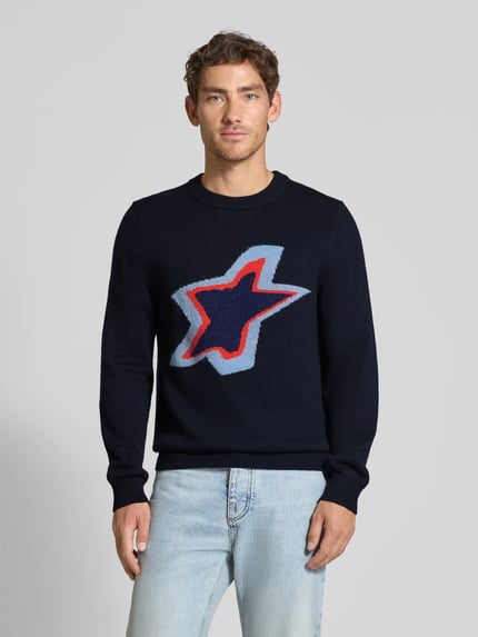 Paul Smith Strickpullover mit gerippten Abschlüssen Marine 4