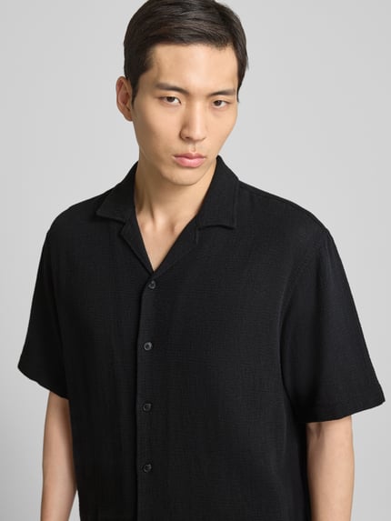 Selected Freizeithemd mit Knopfleiste Black 3