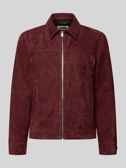 DRYKORN Regular Fit Jacke aus echtem Leder Modell 'RIKKA' Bordeaux 2