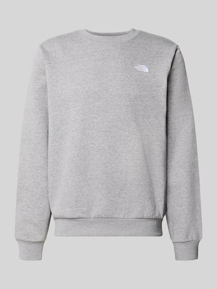 Productfoto, lichtgrijs Heren sweatshirt van The North Face, katoenmix, regular fit, gestikt logo, Model "EVOLUTION", ronde hals, elastische boorden