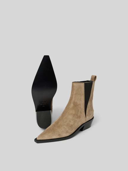 Anine Bing chelsea boots met elastische inzetten Taupe - 5