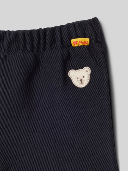 Steiff Szorty o kroju skinny fit z przeszytym kantem Granatowy 2