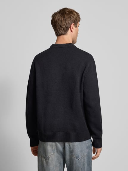 JACK & JONES Strickpullover mit Label-Stitching Modell 'NORREBRO' Black 5