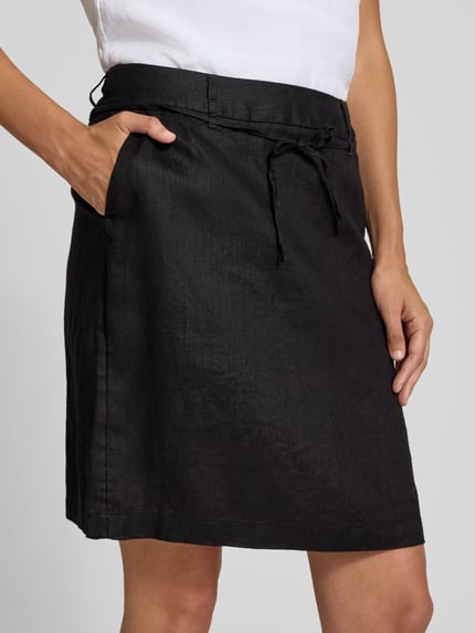 OPUS Knielanger Rock aus reinem Leinen Modell 'Rinea' Black 3