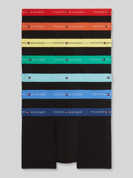 Tommy Hilfiger Regular Fit Trunks aus Baumwoll-Mix im 7er-Pack Black 2