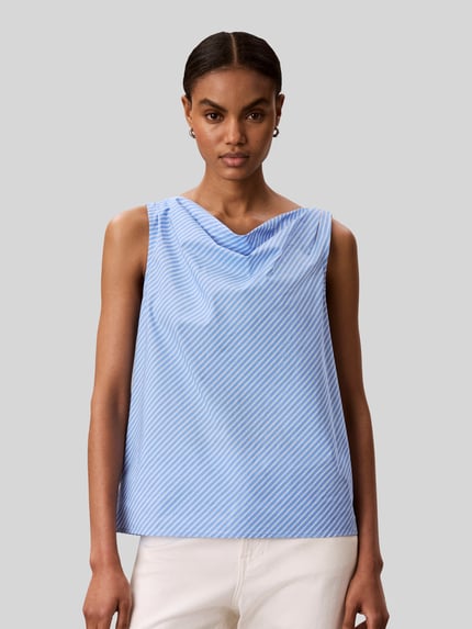 Calvin Klein Womenswear Relaxed fit blousetop van puur katoen Lichtblauw - 4
