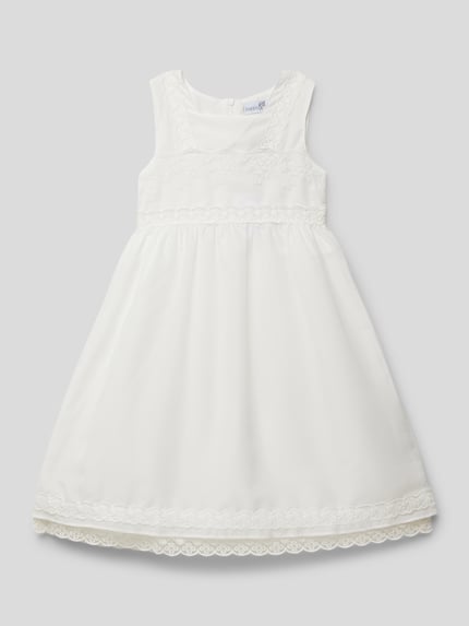Happy Girls Kleid mit Spitzenbesatz Ecru 1