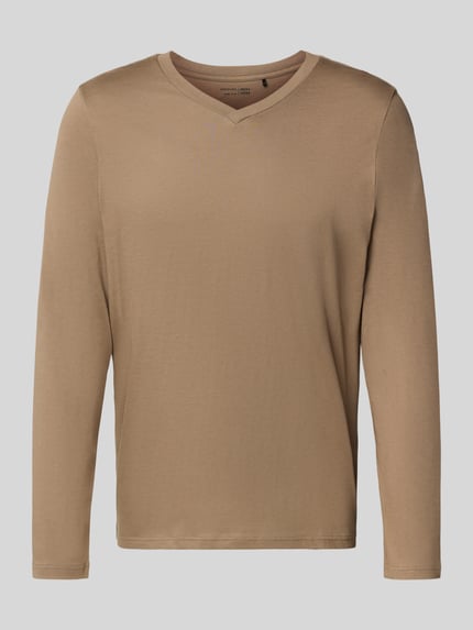 SCHIESSER Regular Fit Longsleeve mit V-Ausschnitt Beige 2