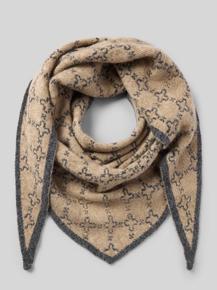 Soyaconcept Schal mit weicher Jacquardstruktur Beige 1