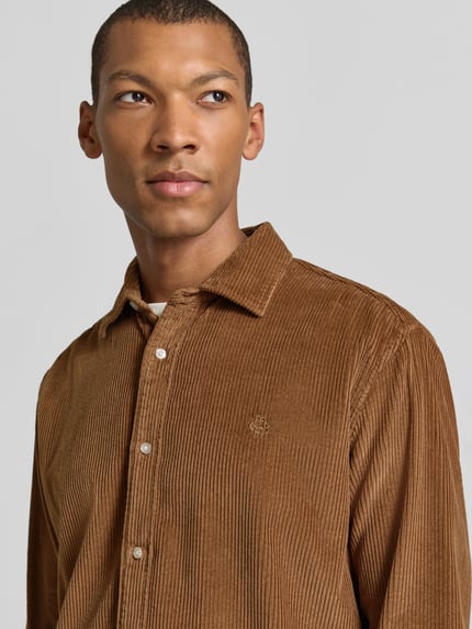 MCNEAL Regular Fit Freizeithemd mit Label-Stitching Taupe 3