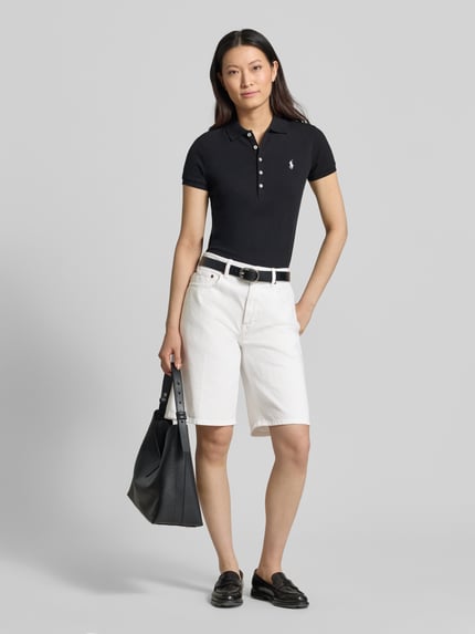 Polo Ralph Lauren Regular Fit Jeansshorts aus reiner Baumwolle Offwhite 1