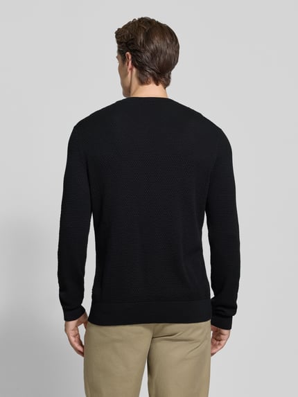 BOSS Regular Fit Pullover aus reiner Baumwolle Modell 'Lalex' Black 5