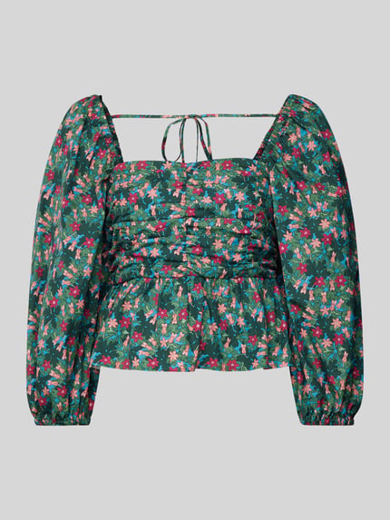 Weekend Max Mara Bluse mit 3/4-Arm Modell 'PALPITI' Dunkelgruen 2