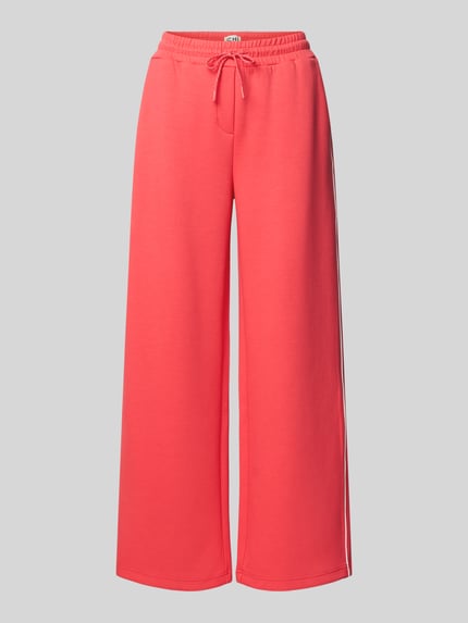 Produktfoto, Wide Fit Sweatpants mit elastischem Bund Modell 'KATE NEO' von ICHI, Material-Mix mit Viskose, pink, glatte Textur