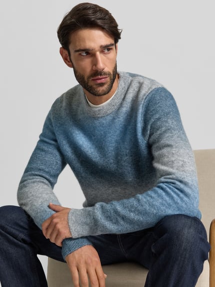 Samsøe Samsøe Slim Fit Pullover mit Woll-Alpaka-Anteil in Strick-Optik Hellblau 3