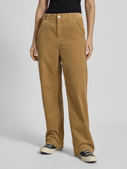 Carhartt Work In Progress Straight fit corduroy broek in 5-pocketmodel, model 'Coventry' Beige - 4