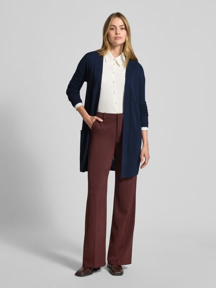 Christian Berg Woman Regular fit lange cardigan van puur kasjmier Donkerblauw - 1