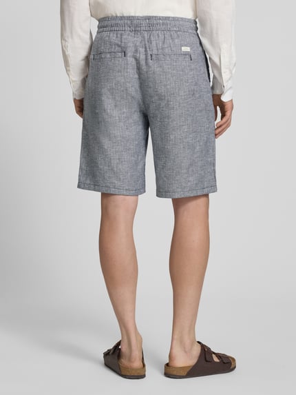 Blend Shorts aus Leinen-Mix mit Eingrifftaschen Modell 'MARCO' Marine 5