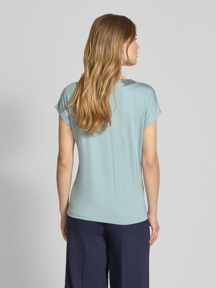 Jake*s Collection T-Shirt mit V-Ausschnitt Eisblau 5