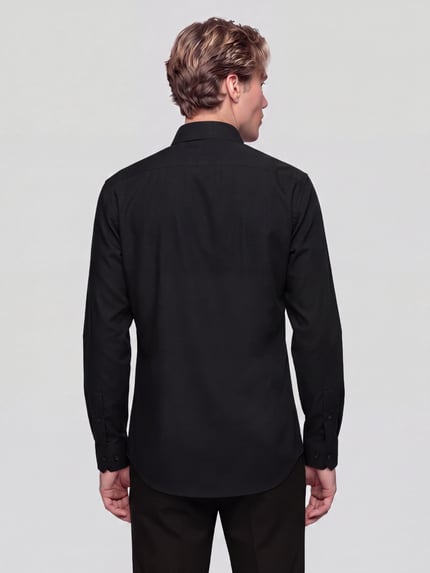BOSS Regular Fit Businesshemd mit Kentkragen Black 5